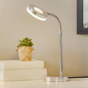 Rennes LED tafellamp, chroomkleurig, hoogte 40 cm