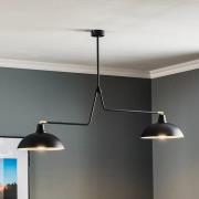 Hanglamp 1036, 2-lamps, zwart-goud