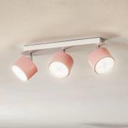 Plafondspot Cloudy 3-lamps roze