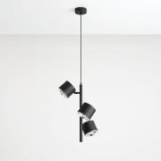 Hanglamp 1047E, 3-lamps, zwart