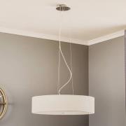 Hanglamp Viviane met textiel kap, wit