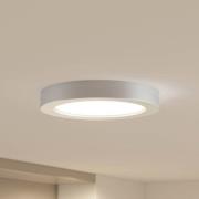 Prios LED plafondlamp Edwina, zilver, 25 cm, CCT, IP44