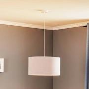 Hanglamp Bristol, geweven patroon, grijs