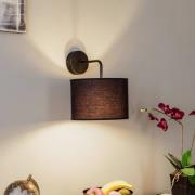 Alice wandlamp met arm, zwart