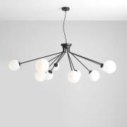 Hanglamp 1082M1, 10-lamps, zwart