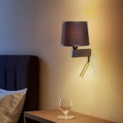 Wandlamp Chillin met leeslampje, zwart/goud