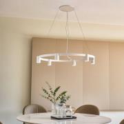 Arcchio Brinja hanglamp wit 6-lamps rond