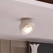 Arcchio LED plafondlamp Rotari, 1-lamp, wit, verplaatsbaar