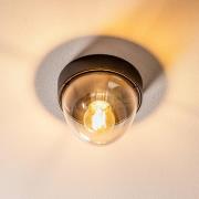 Plafondlamp Nook met heldere kap, zwart