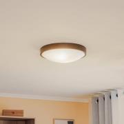 Plafondlamp Jaris, gebogen glas, Ø 36 cm zwart