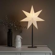 Sfeerlamp papieren ster, 7 punten wit hoogte 65 cm