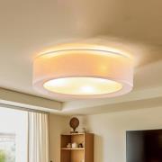 Euluna Tibu plafondlamp, textiel, Ø50cm, cappuccino