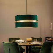 Hanglamp Duo, groen/goud, Ø 60 cm, 1-lichts