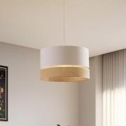 Euluna Levo hanglamp, Ø 40 cm, jute/wit