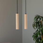 Hanglamp Tube van hout, 2-lamps