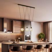 Hanglamp Capri met ronde kappen, 3-lamps