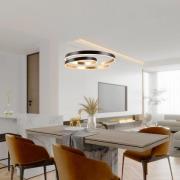 LED hanglamp Marnie, switch-dim, zwart/goud