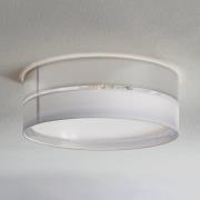 Plafondlamp Hilton, wit/zilver, Ø 45cm