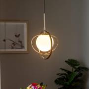 Cimona hanglamp, goud/parelmoer zwart, 1-lamp