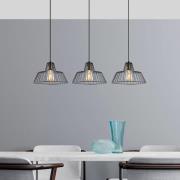 Hakcu 11945 hanglamp 3-lichts lineair zwart