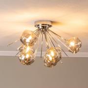 Plafondlamp AR-1777-6K met 6 glazen, chroom