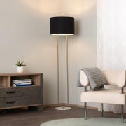 Vloerlamp LM-9112-1E, marmeren voet, textiel kap