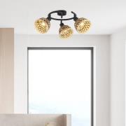 Lance plafondlamp, 3-lamps, bamboe