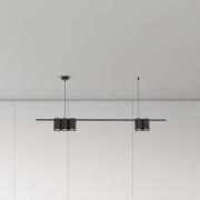 Hanglamp Genesis, aluminium, zwart, 5 x GU10, lengte 100 cm