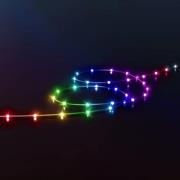 Twinkly Dots LED lichtketting RGB, zwart, IP44, 10m