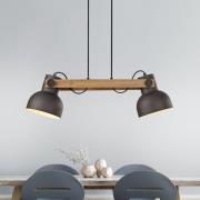 JUST LIGHT. Hanglamp Cup 2.0, 2-lamps, zwart, metaal