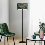 Vloerlamp Pfau, Ø 45 cm, zwart