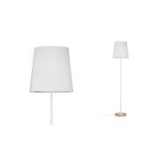 Paulmann Stellan vloerlamp met stoffen kap wit