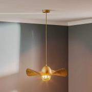 Hanglamp Jil, kap gebogen, goud