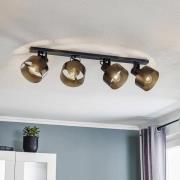 Plafondlamp Rif 4, 4-lamps, zwart