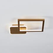 LED plafondlamp Gafares, goud, aluminium, 33 cm afstandsbediening CCT