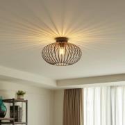 Lindby Nahele plafondlamp, bruin, metaal, Ø 40 cm, E27