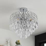 Lindby plafondlamp Silino, grijs, metaal, Ø 40cm, E14