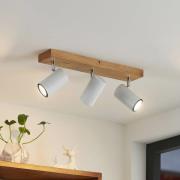 Lindby Maniva plafondspot, 44 cm, 3-lamps, wit, GU10