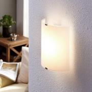 Lindby LED wandlamp Helmi, hoogte 21 cm, glas, halfrond