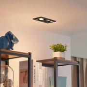 Lindby downlight Thorid, zwart, 19 x 10 cm, 2-lamps, GU10