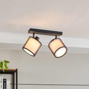 Lindby Chizoma plafondspot 2-lamps stof-kappen