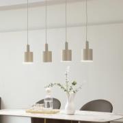 Lindby hanglamp Ovelia, beige, 4-lamps, ijzer, E27