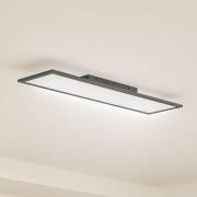 Lindby LED paneel Enhife, zwart, 80x20 cm