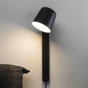 Wandlamp Tila, draaibare kop, zwart