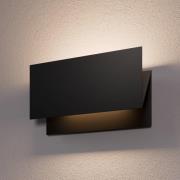 Lucande LED buiten wandlamp Meja, zwart, metaal, IP54