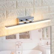 LED badkamer wandlamp Lucande, 46cm, chroom, metaal, IP44