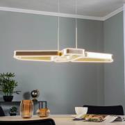 Lucande Quinn LED hanglamp nikkel 3-lamps