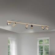 Spot Sean, 6-lamps, goudkleurig, metaal, draaibaar