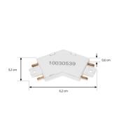 Lindby connector Lumaro, wit, 135°, kunststof