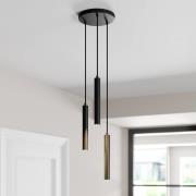 Arcchio LED hanglamp Franka, 3-lamps, Ø 24 cm, zwart